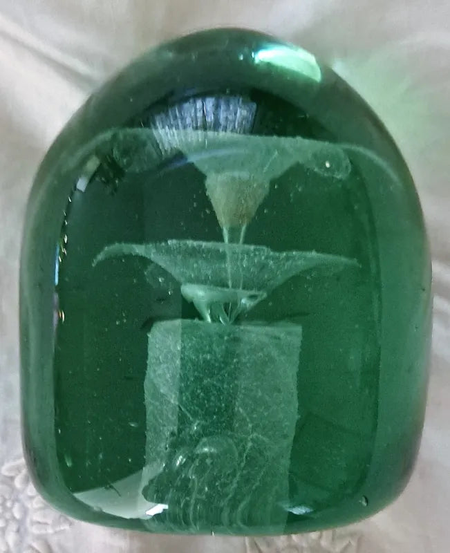 Antique English Victorian Bottle-glass Flower-pot Dump