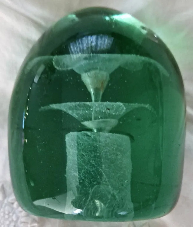 Antique English Victorian Bottle-glass Flower-pot Dump