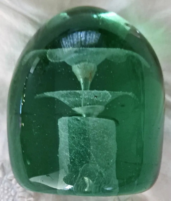 Antique English Victorian Bottle-glass Flower-pot Dump