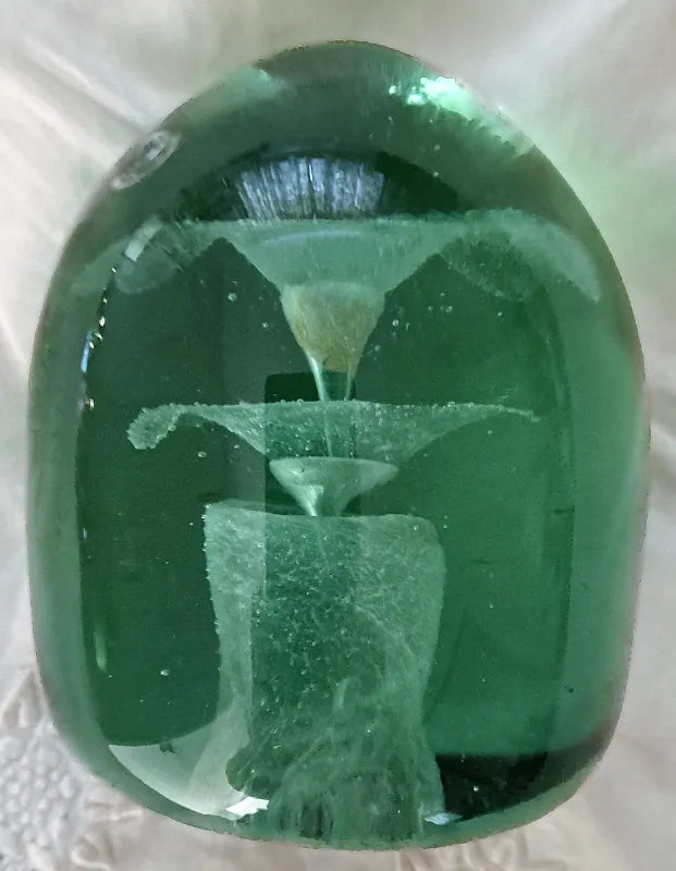 Antique English Victorian Bottle-glass Flower-pot Dump