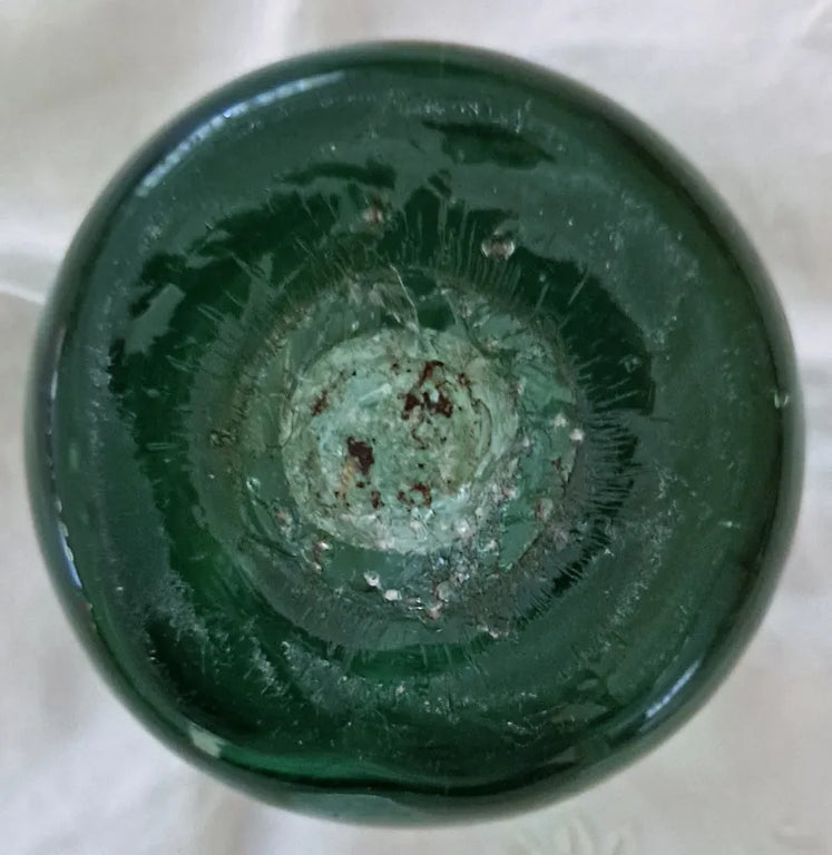 Antique English Victorian Bottle-glass Flower-pot Dump