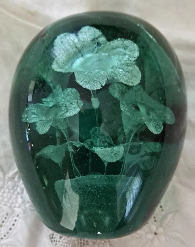 Antique English Victorian Bottle-glass Flower-pot Dump