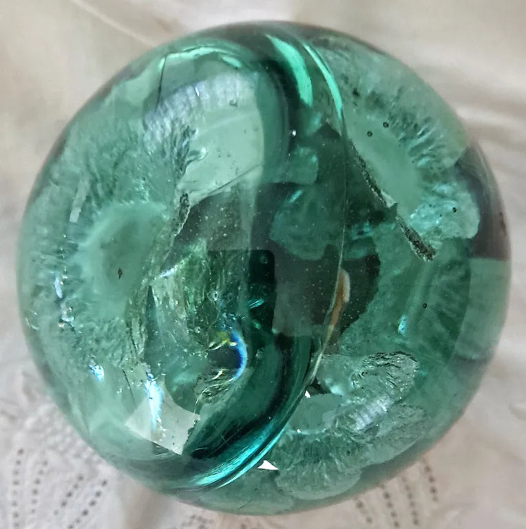 Antique English Victorian Bottle-glass Flower-pot Dump