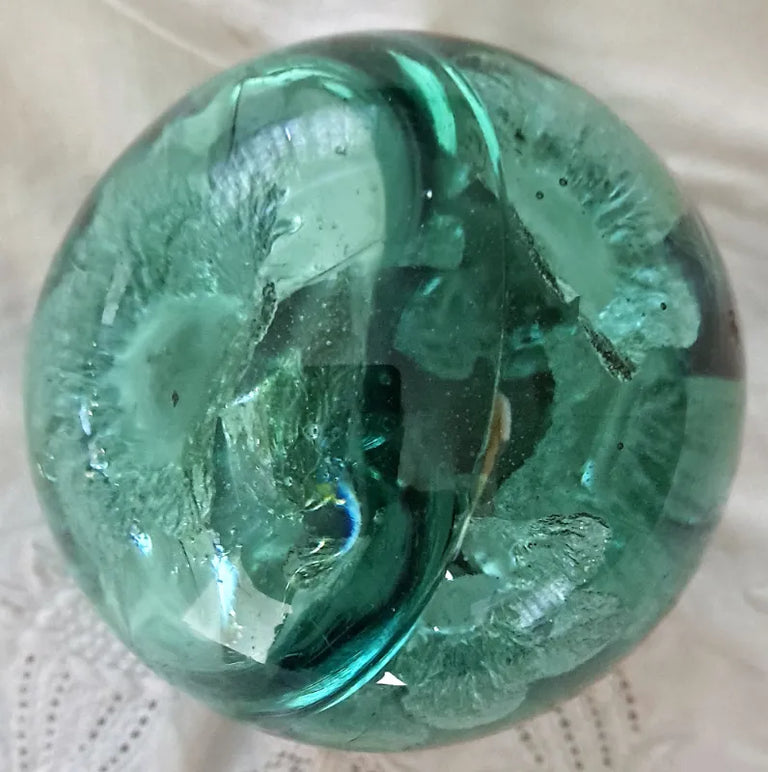Antique English Victorian Bottle-glass Flower-pot Dump