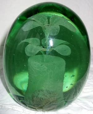 Antique English Victorian Bottle-glass Flower-pot Dump