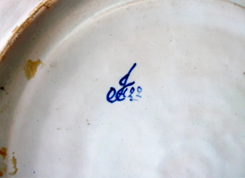 Antique Desvres French Faience Dish