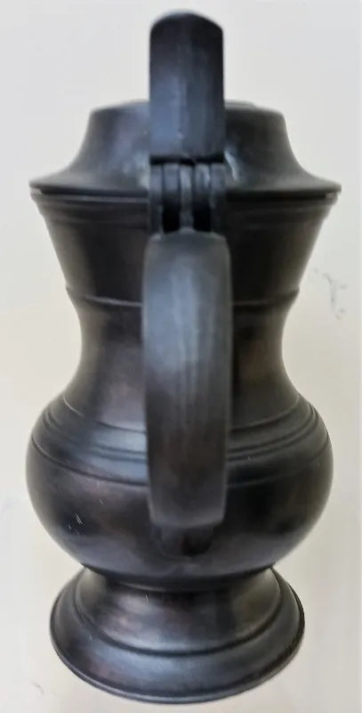 Antique French Pewter Baluster Tankard