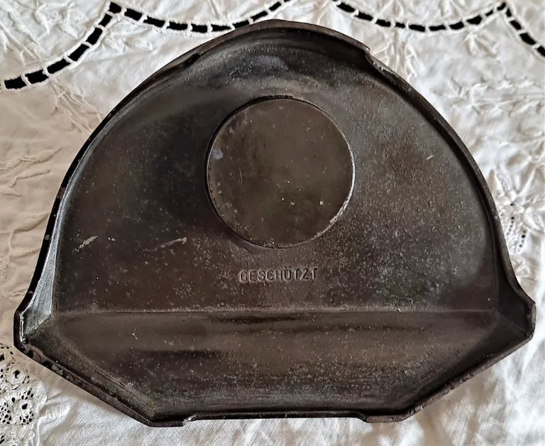 Vintage German Lacquered Metal Inkwell