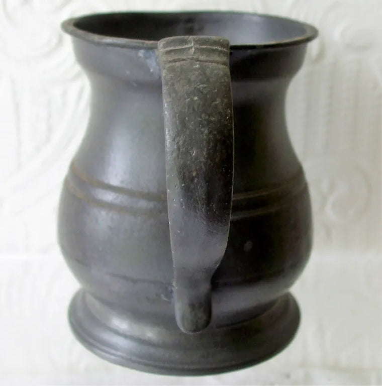 Victorian Pewter Half Pint Baluster Measure ~ Gaskell & Chambers