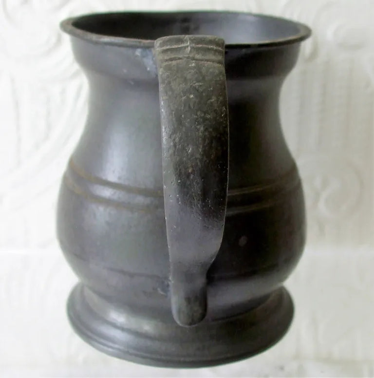 Victorian Pewter Half Pint Baluster Measure ~ Gaskell & Chambers
