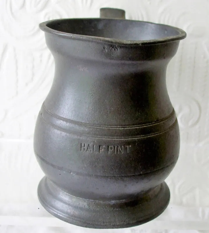 Victorian Pewter Half Pint Baluster Measure ~ Gaskell & Chambers