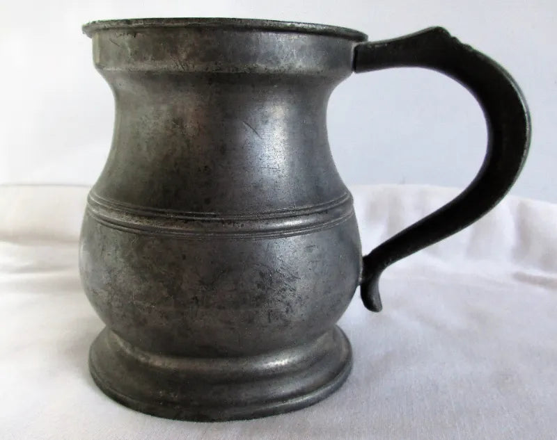 Victorian Pewter Half Pint Baluster Measure ~ Gaskell & Chambers