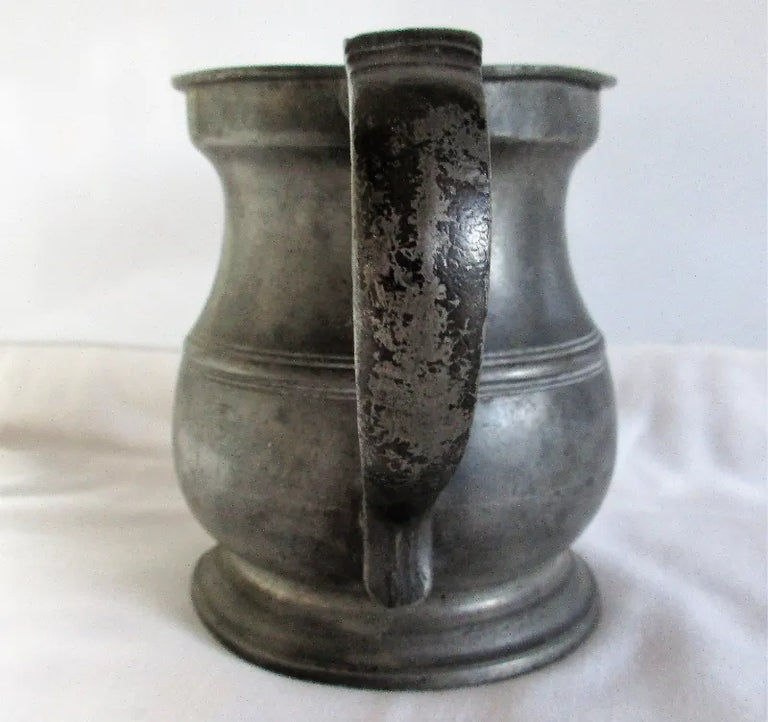 Victorian Pewter Half Pint Baluster Measure ~ Gaskell & Chambers