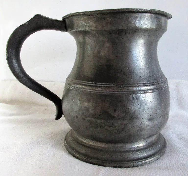 Victorian Pewter Half Pint Baluster Measure ~ Gaskell & Chambers