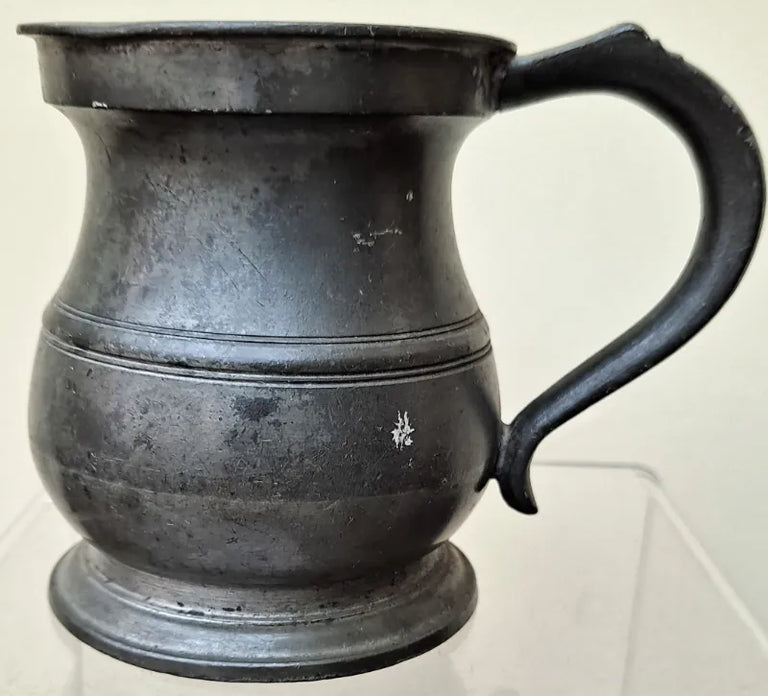 Victorian Pewter Half Pint Baluster Measure ~ Gaskell & Chambers
