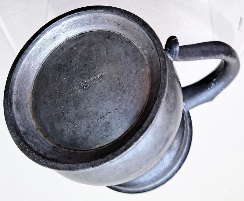 Victorian Pewter Half Pint Baluster Measure ~ Gaskell & Chambers