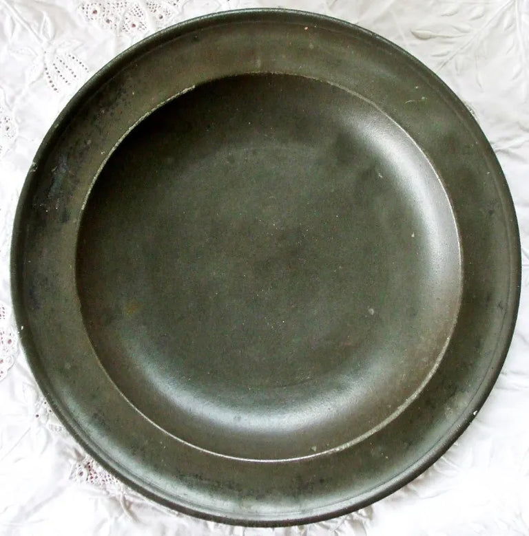 Antique English Georgian Pewter Dish / Plate