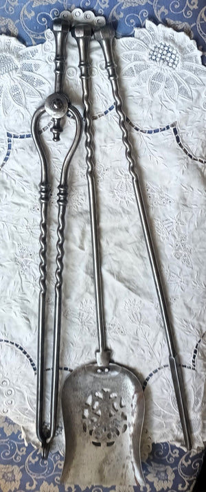 Georgian Steel Fire Irons 3 1a