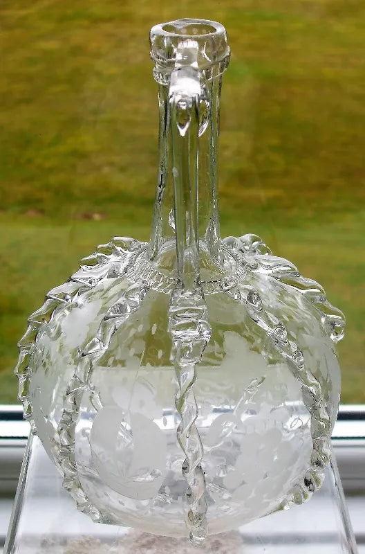Antique German Engraved Wine Decanter