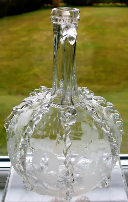 Antique German Engraved Wine Decanter