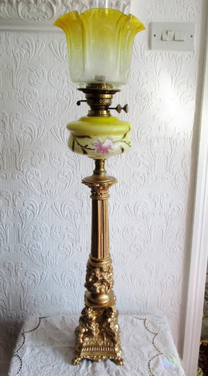 Gilded Cherub Lamp