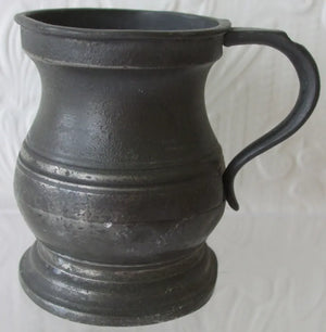 Antique English Victorian Pewter Gill Baluster Measure