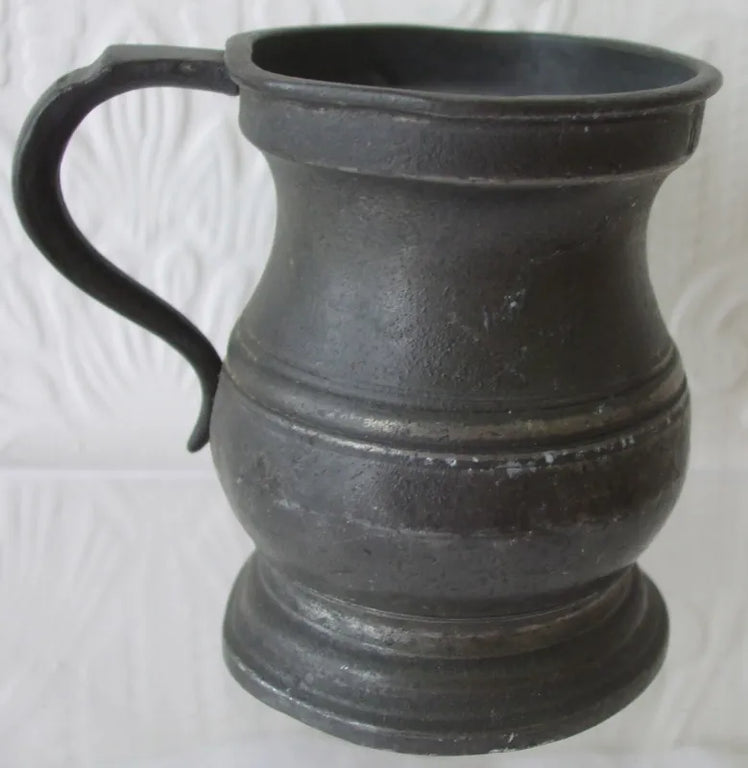Antique English Victorian Pewter Gill Baluster Measure