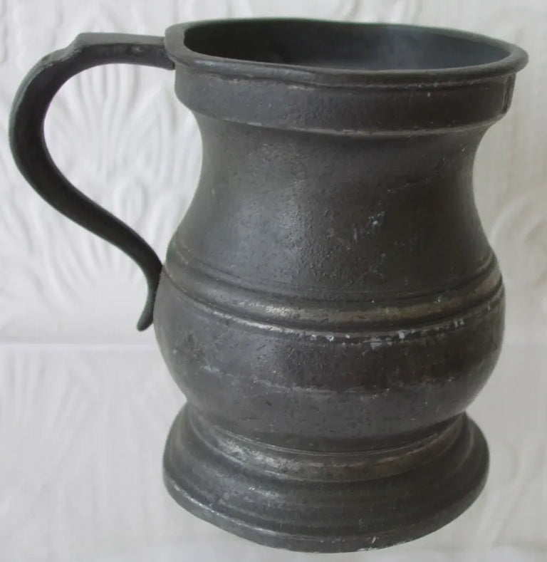 Antique English Victorian Pewter Gill Baluster Measure