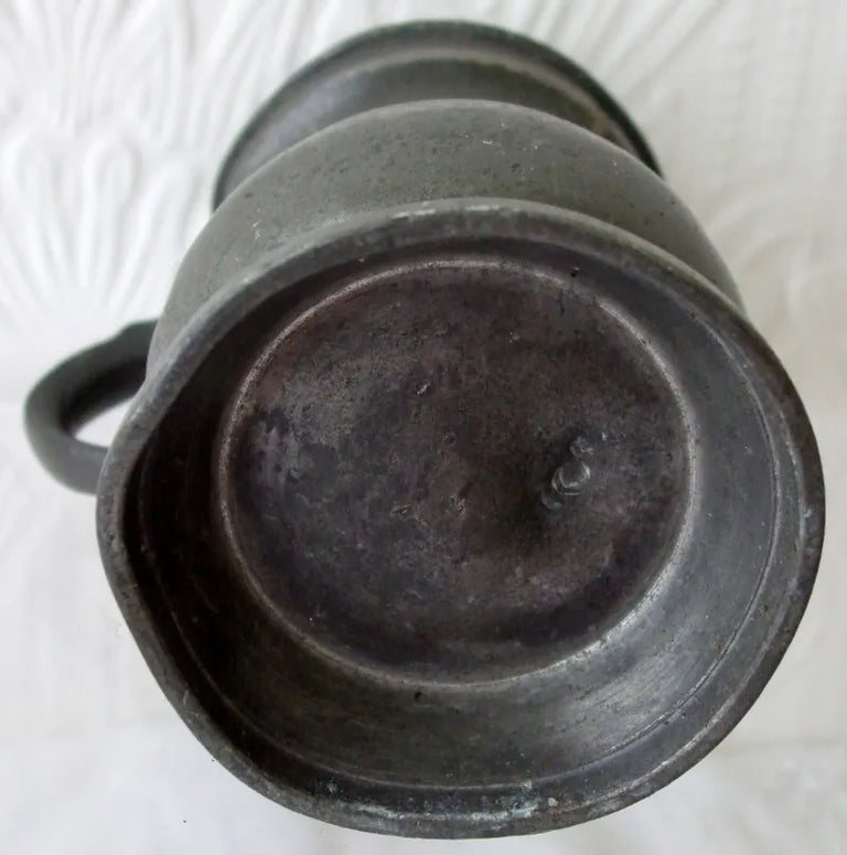 Antique English Victorian Pewter Gill Baluster Measure
