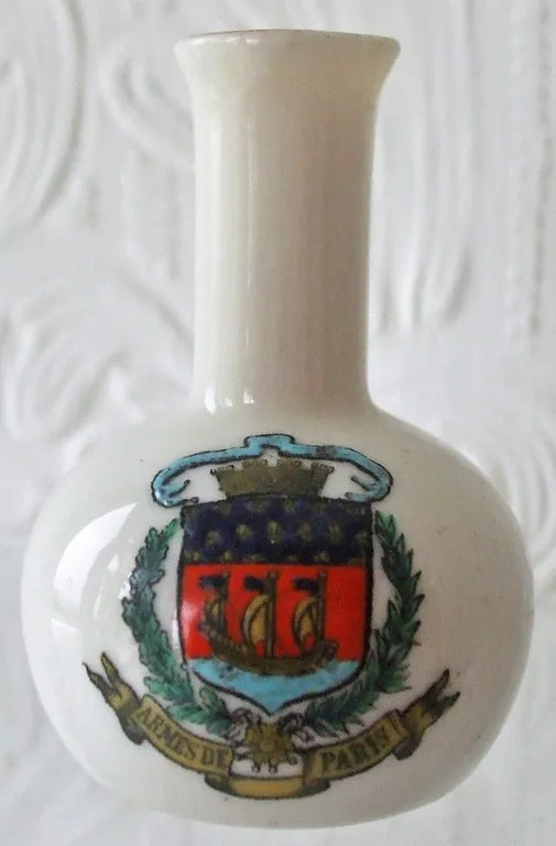 Antique Grafton China ~ Bottle Vase ~ Armes de Paris