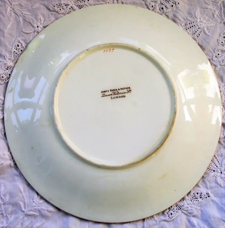 Antique Victorian Porcelain Botanical Dessert Service ~ Grainger, Worcester