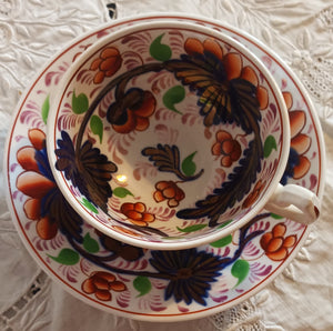 Grape Teacup and Saucer 1a