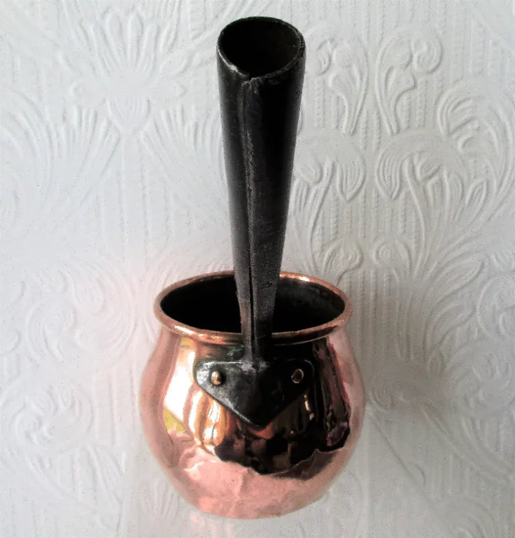 Antique English Victorian Copper Pint Saucepan ~ Griffiths Patent