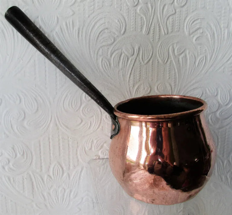 Antique English Victorian Copper Pint Saucepan ~ Griffiths Patent