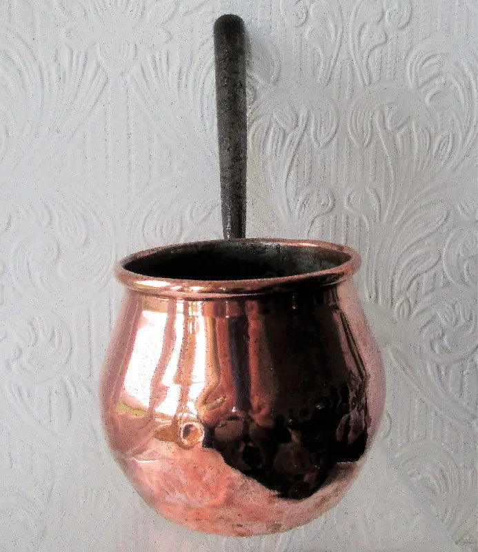 Antique English Victorian Copper Pint Saucepan ~ Griffiths Patent