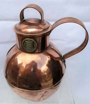 Antique Victorian Guernsey "Pint" Copper Milk Can
