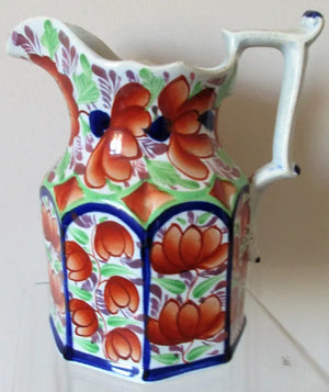 Antique Victorian Gaudy Welsh "Gwent" Pattern Jug