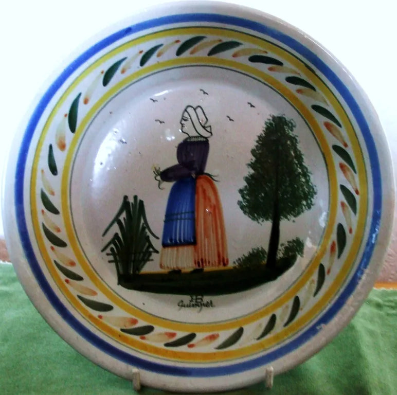 Antique HR Quimper French Faience Dish