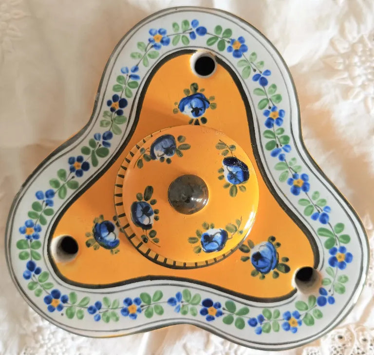 Vintage French Faience Encrier / Inkwell