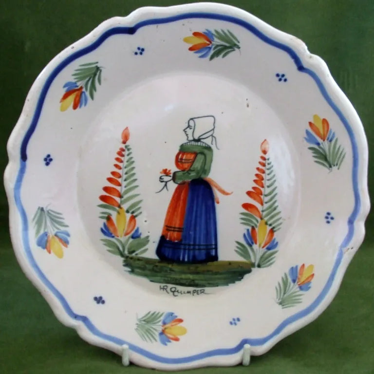 Antique HR Quimper French Faience Dish