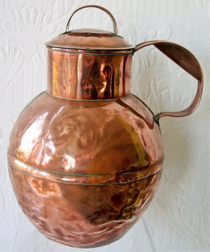 Antique Victorian Channel Islands "Half Gallon" Copper Milk Can