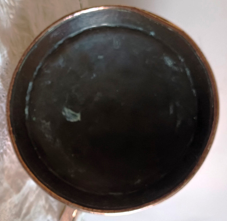 Antique English Victorian Copper Half Gallon Harvest Measure
