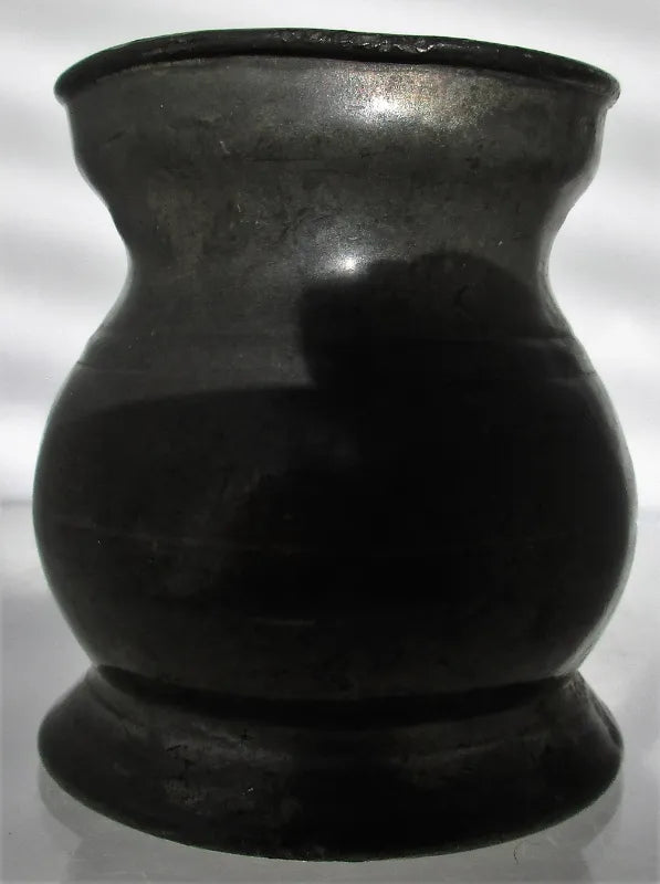 Antique English Georgian Pewter Half Gill Baluster Measure