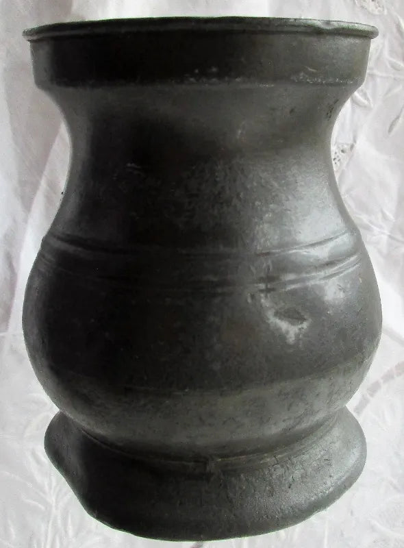 Antique English Georgian Pewter Half Pint Baluster Measure