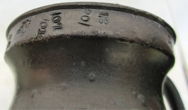 Antique English Georgian Pewter Half Pint Baluster Measure