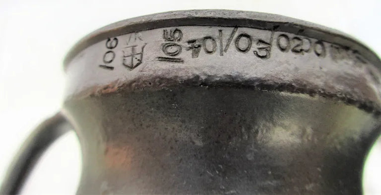 Antique English Georgian Pewter Half Pint Baluster Measure