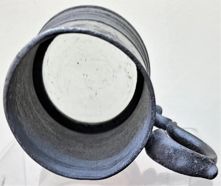 Antique English Edwardian Pewter Half Pint Mug