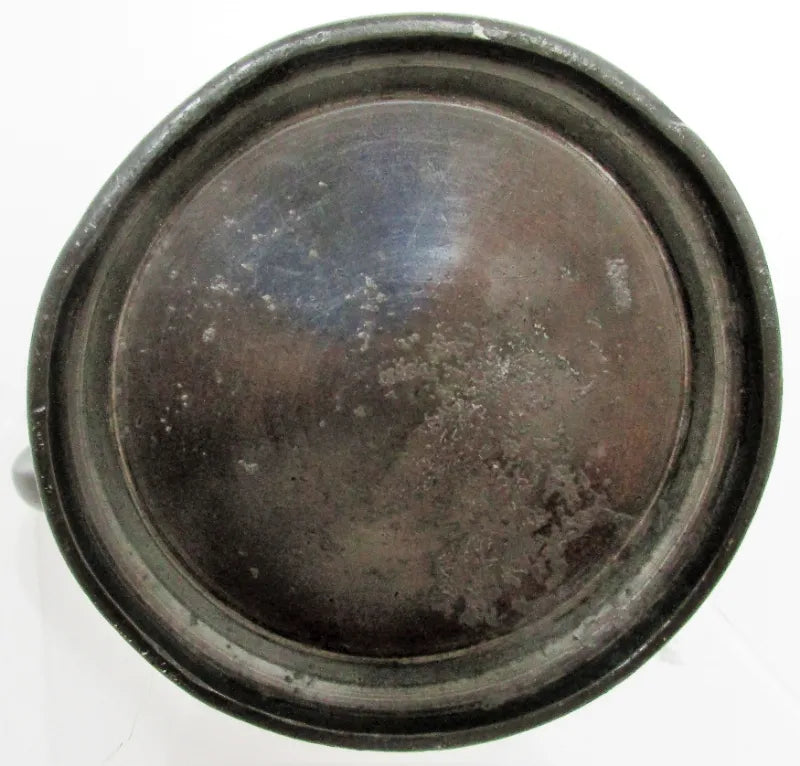 Antique English Georgian Pewter Half Pint Concave Mug