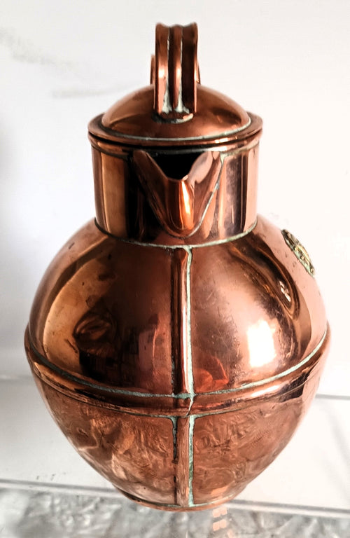 Antique Victorian Copper Half Pint Guernsey Milk Can
