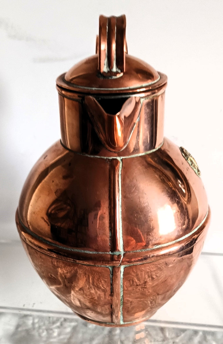 Antique Victorian Copper Half Pint Guernsey Milk Can